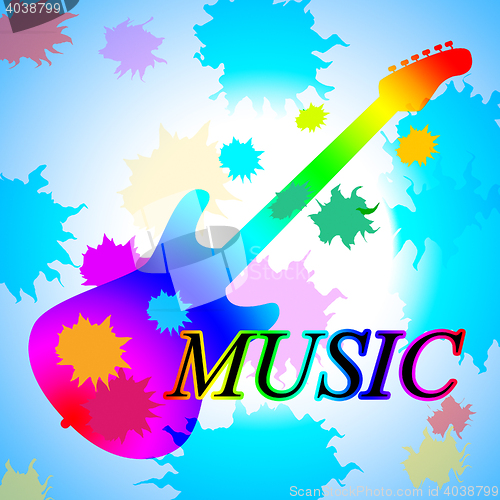 Image of Guitar Music Shows Sound Track And Audio