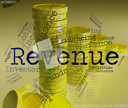 Image of Revenue Word Represents Wage Earns And Salaries