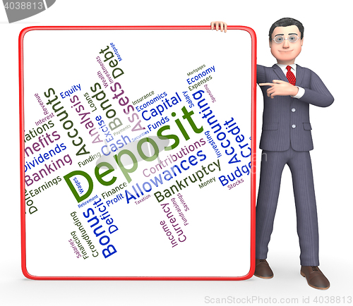 Image of Deposit Word Shows Part Payment And Advance