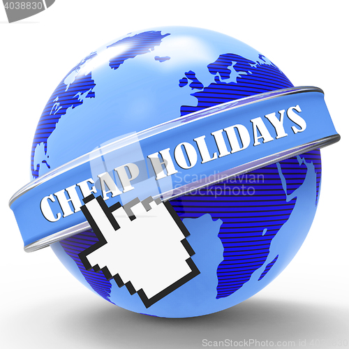 Image of Cheap Holidays Shows Low Cost And Promotional