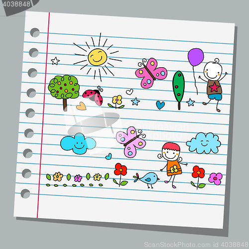 Image of notebook paper summer