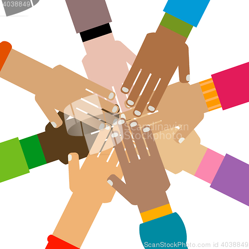 Image of diversity hands together