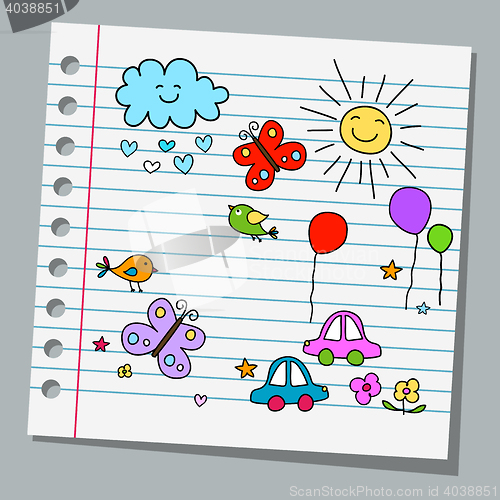 Image of notebook paper summer