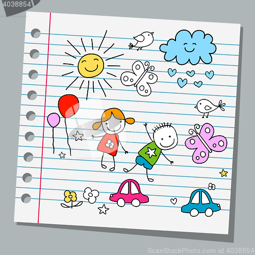 Image of notebook paper summer