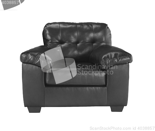 Image of Black leather chair