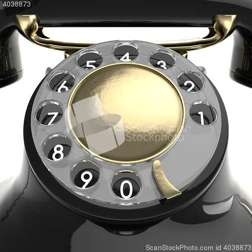 Image of Vintage black telephone