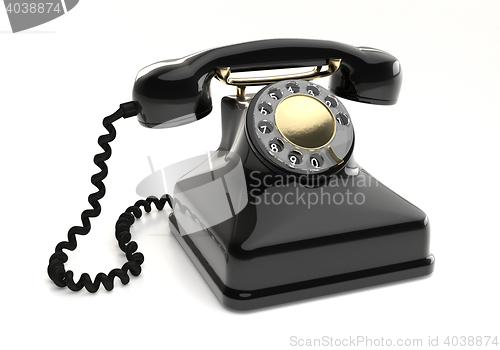 Image of Vintage black telephone