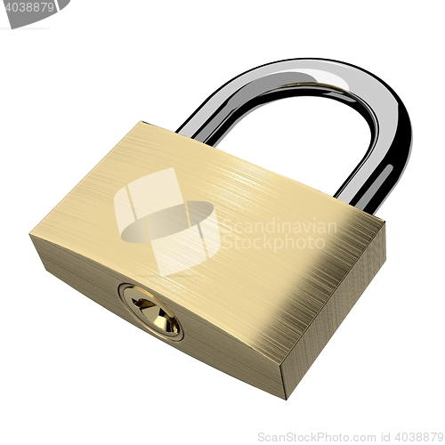 Image of Closed lock isolated