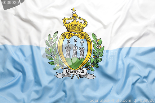 Image of Textile flag of San Marino   