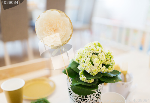 Image of close up of festive flower decoration