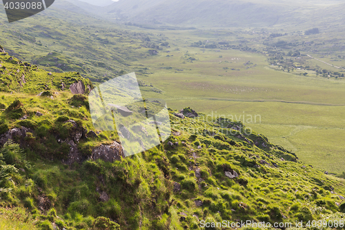 Image of view to Killarney National Park valley in ireland