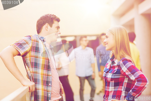 Image of group of smiling students outdoors