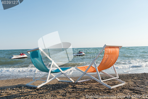 Image of colorful beach chairs