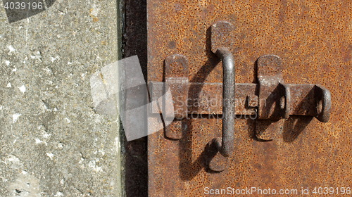 Image of   prison door with deadbolt