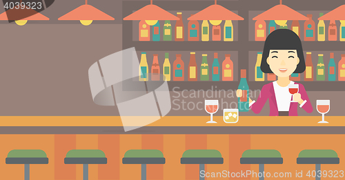 Image of Bartender standing at the bar counter.
