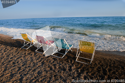 Image of colorful beach chairs