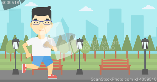 Image of Young man running vector illustration.