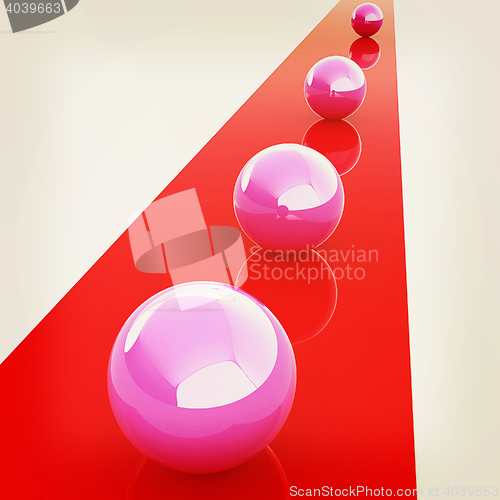 Image of the concept of motion . 3D illustration. Vintage style.
