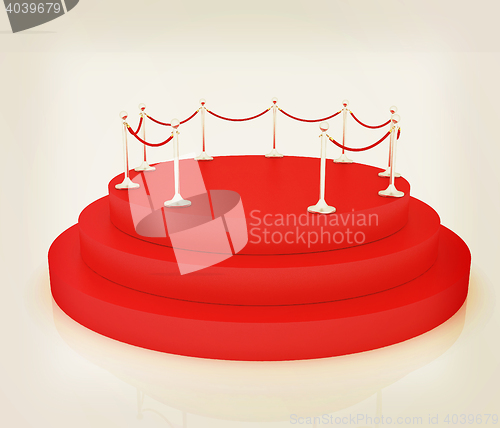 Image of podium 3d. 3D illustration. Vintage style.