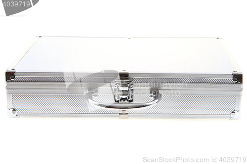 Image of aluminum suitcase isolated