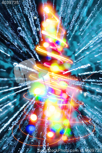 Image of color christmas tree