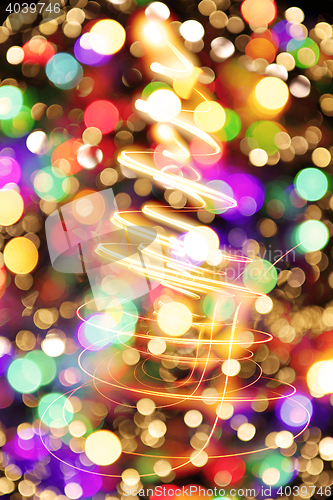 Image of color christmas tree