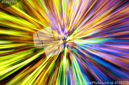 Image of abstract christmas lights explosion