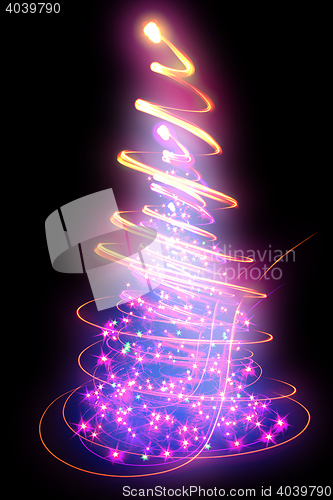 Image of color christmas tree