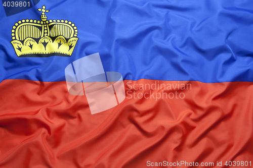 Image of Textile flag of Liechtenstein