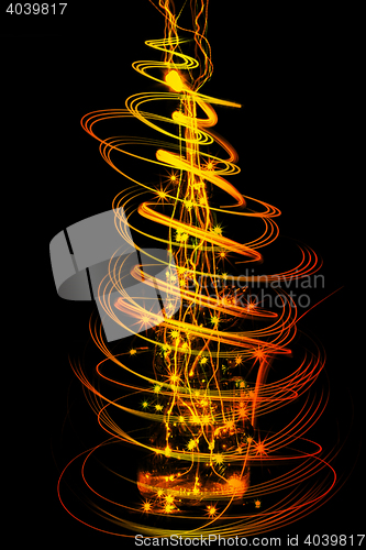 Image of color christmas tree
