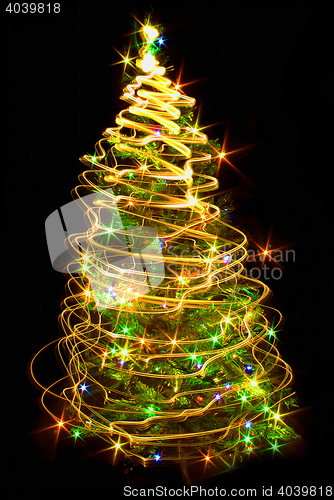 Image of color christmas tree