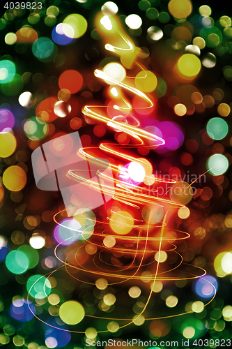 Image of color christmas tree