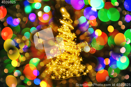Image of color christmas tree
