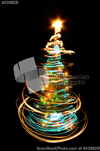 Image of color christmas tree