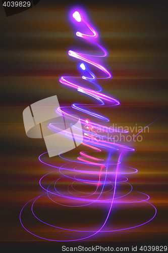 Image of color christmas tree