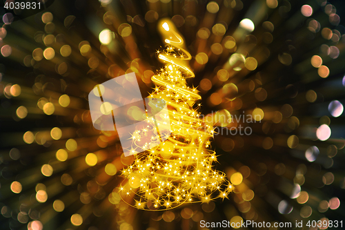 Image of color christmas tree