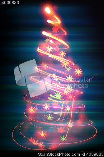 Image of color christmas tree