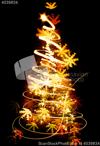 Image of color christmas tree