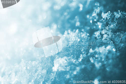 Image of blue snow backround