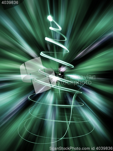 Image of color christmas tree
