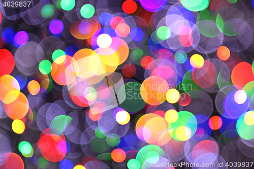 Image of abstract christmas color lights background