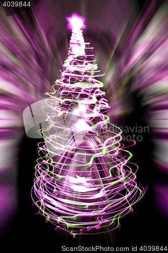 Image of color christmas tree
