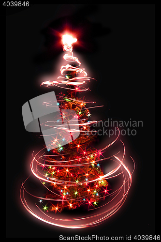 Image of color christmas tree