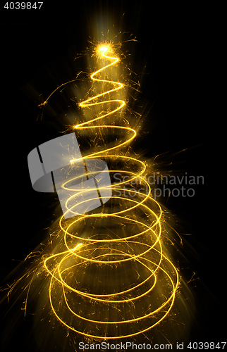 Image of christmas tree from the light 