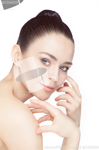 Image of Beautiful Girl face. Perfect skin