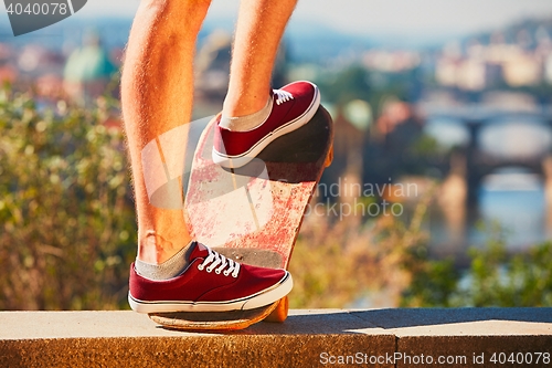 Image of Skateboarder in the city