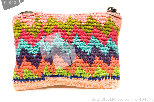 Image of knitted small carry bag made in honduras