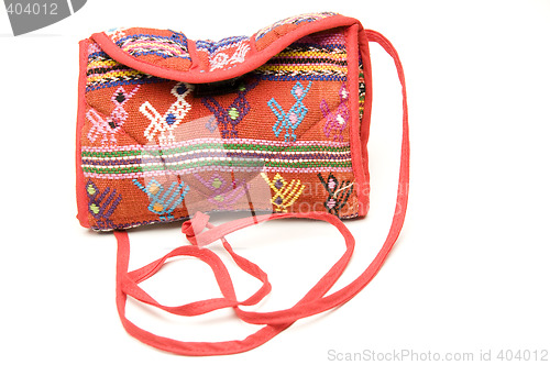 Image of knitted small carry bag made in honduras