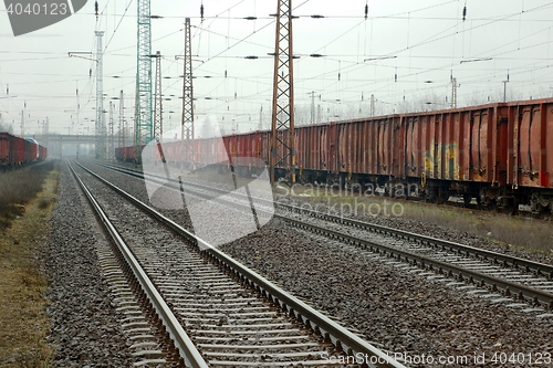 Image of Railway Tracks and Wagons