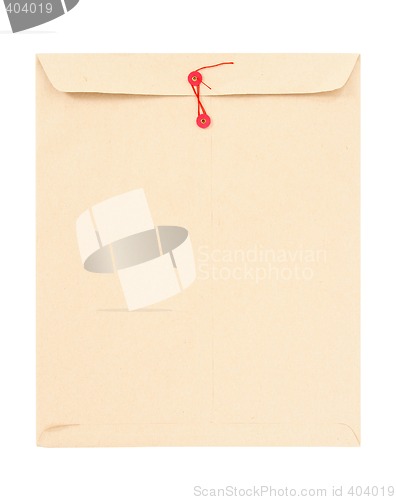 Image of Manila envelope with red string